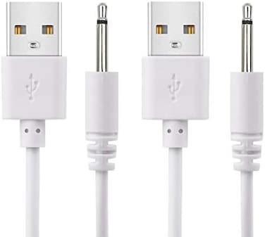 BATSOEASY عبوة من قطعتين كابل شحن تيار مستمر بديل بطول 2.7 قدم، محول سلك شاحن سريع من USB إلى تيار مستمر 2.5 مم - 2.5 مم (هذا ليس مقبس أسطواني).