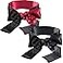 Hestya 2 Pack Sleeping Mask Satin Eye Mask Blindfold, 150 cm (Black Rose Red and Black.