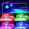 GIDERWEL Smart APP LED Fiber Optic Lights Engine Driver Dual Port RGBW,Bluetooth Color Changing Fiber Optic Star Ceiling Light Source with RF Remote Control for All Kinds of Fiber Optics Cable.