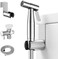 Arofa Handheld Bidet Sprayer for Toilet-Adjustable Water Pressure Control with Bidet Hose for Feminine Wash, Stainless Steel Brushed Nickel Cloth Diaper Bidet Toilet Sprayer for Baby Wash.