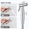 Arofa Handheld Bidet Sprayer for Toilet-Adjustable Water Pressure Control with Bidet Hose for Feminine Wash, Stainless Steel Brushed Nickel Cloth Diaper Bidet Toilet Sprayer for Baby Wash.