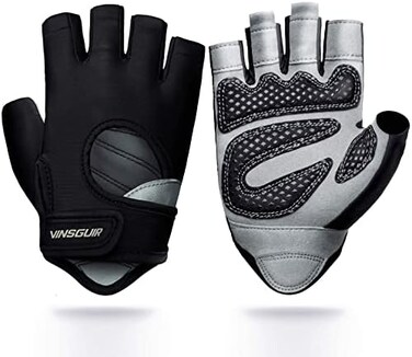 Vinsguir Workout Gloves for MenWomen, Lightweight Breathable Weight Lifting Gloves, Gym Gloves Curved Open Back for Exercise, Weightlifting, Fitness, Training, Climbing, Cycling and Rowing.