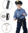 3 Otters 6PCS Police Pretend Play Toy Set for Kids, Toddler Boys Costume Including Metal Handcuffs Badge Baton Sunglasses Whistle, Christmas Stocking Stuffers.