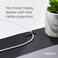 Nordik By Design Nordik Leather Desk Mat Cable Organizer (Pebble Black 35 X 17 inchPremium Extended Mouse Mat for Home Office Accessories - Felt Vegan Large Leather Desk Pad ProtectorDesk Blotter Pads