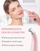 NEWDERMO 2-in-1 Microdermabrasion Machine, Blackhead Remover Vacuum with 5 Replaceable Heads-USB Rechargeable Beauty Salon At-home (Candy Pink.