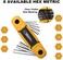 MULWARK 17pcs Folding Allen Wrench SetMetricStandard SAE - Key Tool 2 Pack Portable Hex for Basic Home Repair and General Applications.