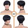 OYM HAIR Straight Pixie Cut Human Wig With Bangs - Brazilian Short Wig for Black Women.
