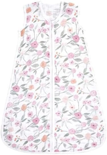 aden + anais adenanais Baby Sleeping Bag, 100% Cotton Muslin, Wearable Swaddle Blanket for GirlsBoys, Newborn Sleep Sack, BreathableLightweight, TOG Rating 1. 0, Mon Fleur, Small, 0-6 Months.