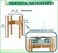 ZPirates Adjustable Dog Bowl Stand for Large Dogs - 8"-11" Wide, (Height 14" Tallfor Food and Water Pet Feeder Bowls - Natural Bamboo Wood.