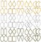 Shynek Open Bezels for Resin, 60Pcs Hollow Frame Pendants Resin Craft Bezels Jewelry Molds for Resin Casting, Necklaces Earrings Making Supplies.