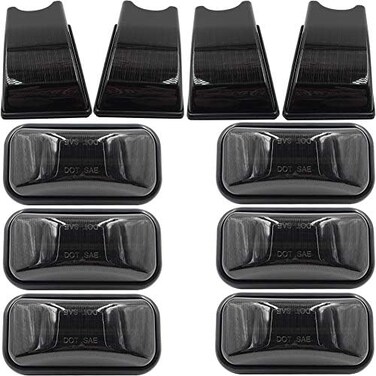 NJSBYL 10pcs OEM Hummer Cab Roof Lamps Housing For 2003 2004 2005 2006 2007 2008 2009 Hummer H2 and 2005-2009 Hummer H2 SUT Top Clearance Marker Smoked Lens OEM Front Rear Cab Roof Bulbs Shell.