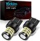 مصباح Yorkim Ultra Bright 7440 LED أبيض T20 LED 7441 7443 7444 W21W LED لضوء الرجوع للخلف، ضوء الفرامل الخلفي، ضوء الإشارة الانعطافية، عبوة من قطعتين - أبيض.
