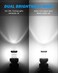 مصباح Yorkim Ultra Bright 7440 LED أبيض T20 LED 7441 7443 7444 W21W LED لضوء الرجوع للخلف، ضوء الفرامل الخلفي، ضوء الإشارة الانعطافية، عبوة من قطعتين - أبيض.