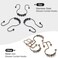 Goowin Shower Curtain Hooks, 12 Pcs Shower Curtain Rings, Stainless Steel Black Shower Curtain Hooks, Shower Curtain Rings Rust Proof, Smooth Sliding Anti-Drop Double Shower Rings for Curtain (Black.