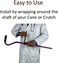 Crutcheze Cane Holder 3 Pack - Holds Canes Within Reach - Walking Stick Holder - CrutchesCane Accessories - Reacher Grabber Holder - Walker Accessory.