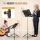 CAHAYA 2 in 1 Dual Use Extra Stable Reinforced Folding Sheet Music StandDesktop Book Stand Lightweight Portable Adjustable with Carrying Bag, Metal Music Stand with Music Sheet Clip Holder CY0204.