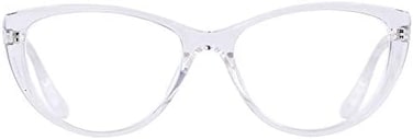 ANDWOOD Blue Light Blocking Glasses Women Bluelight Blocker Computer Cateye Clear Cat Eye Eyeglasses Frame AR003, Cateye CrystalAnti-blue Light Lens, S.