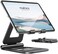 NULAXY Double Foldable iPad Stand, Fully Adjustable Desktop Tablet Holder, iPad Accessories for the Office, Compatible with 4-11 Inch Mobile Devices, iPad Pro/Air/Mini, iPhone Pro/Max/Plus, Black.