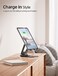NULAXY Double Foldable iPad Stand, Fully Adjustable Desktop Tablet Holder, iPad Accessories for the Office, Compatible with 4-11 Inch Mobile Devices, iPad Pro/Air/Mini, iPhone Pro/Max/Plus, Black.