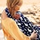 UHINOOS Nursing Cover for Mom Breastfeeding, Baby Privacy Nursing Covers Up Breathable Cotton with Ajustable Hoop for Mother (Blue.