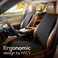 IVICY Linen Car Seat Cover, Car Seat Protector - Universal Premium Covers for Women, Men, Girls, Boys - Fits Most Cars, Truck, SUV, or Van - 1-pc, BLACK WS LN.