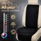IVICY Linen Car Seat Cover, Car Seat Protector - Universal Premium Covers for Women, Men, Girls, Boys - Fits Most Cars, Truck, SUV, or Van - 1-pc, BLACK WS LN.