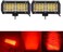 مصباح AUXMOTEC الأحمر LED للطرق الوعرة 36 ​​واط 7 بوصة مصابيح عمل للقيادة مصابيح ضباب مقاومة للماء للشاحنات والسيارات والمركبات الرباعية الدفع والمركبات متعددة الاستخدامات والجرارات والقوارب وصيد الأس