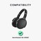 kwmobile 2 x Ear Pads Compatible with Sennheiser HD450BT / HD350BT - Black Faux LeatherFoam Over-Ear Headphone Pads.