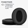 kwmobile 2 x Ear Pads Compatible with Sennheiser HD450BT / HD350BT - Black Faux LeatherFoam Over-Ear Headphone Pads.