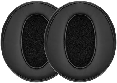 kwmobile 2 x Ear Pads Compatible with Sennheiser HD450BT / HD350BT - Black Faux LeatherFoam Over-Ear Headphone Pads.