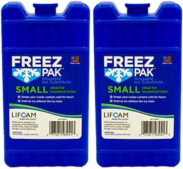 Lifoam Industries LLC Freez Pak Reusable Ice Pack (2 PackIce Packs for Lunch Bags and Coolers.