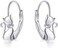 LUHE 925 Sterling Silver Cute Animal Earrings Unicorn /Cat/Elephant /Panda /Owl /Coala Bear /Rabbit/dinosaur Lenerback Dangle Earrings silver.