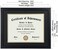 ELSKER&amp;HOME ELSKERHOME 8. 5&times;11 Certificate Frame - Classic Black Color Frame - Displays Displomas 8. 5&times;11 Inch with Mat - 11&times;14 Inch Without Mat - for Document/Photo(Double Mat - Matte Black with Gold