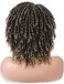 Lady Hanne Dreadlock Wig Short Twist Braids Wigs for Black Women and Men Afro Curly Wig Crochet Twist Braiding Synthetic Wig African Hairstyle(1B/27.