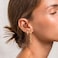 VACRONA Gold Hoop Earrings Huggie Earrings for Women 14k Gold Plated Small Hoops Green Snake Shell Beaded Earrings Hypoallergenic Jewelry Gift.