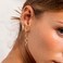 VACRONA Gold Hoop Earrings Huggie Earrings for Women 14k Gold Plated Small Hoops Green Snake Shell Beaded Earrings Hypoallergenic Jewelry Gift.