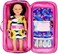 Ecore Fun Doll Travel Carrier Unicorn Doll Storage Suitcase Great Fit for American 18 Inch Girls Doll Case with Multi-Pocket.