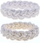 FROG SAC 2 Sailor Knot Bracelets, Nautical Knot Rope Bracelets, Natural and White Sailor Bracelets for Men and Women, Fishermans Bracelet Set, Cotton Knot Bracelets, Rope Bracelet Jewelry.