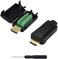 SinLoon عبوة من قطعتين محول HDMI بدون لحام مطلي بالذهب كابل تمديد HDMI موصل إشارات طرفية لوحة توصيل موصل لحام مجاني مع غطاء بلاستيكي مفك براغي.