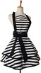 Hyzrz Lovely Handmade Cotton Retro Aprons For Women Girls Cake Kitchen Cook Apron For Mother's Gift One Size Black.