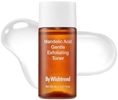 BY WISHTREND [BY WISHTREND] Mandelic Acid 5% Skin prep Water, Gentle Skin exfoliator for face, Aha Bha Toner, Ideal for Sensitive SkinHelping clogged pores and Pigmentation (1. 01 Fl Oz (Pack of 1.