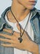 Richsteel African Map Necklace for Men Women Stainless Steel, 1. 7''*1. 2'', Stainless Steel, No Gemstone.