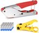 Hiija Coax Cable Crimper Kit Coaxial Cable Rg6 Compression Tool Kit with 20PCS F RG6 Connectors, Wire Coax Cable Stripper Tool.