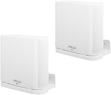 حامل جداري من VOMENC لنظام ASUS ZenWiFi AX AC (XT8 CT8 XT9Whole-Home Tri-Band Mesh System WiFi 6 System Wall Bracket Hanger Stand متوافق مع ASUS ZenWiFi AX AC (أبيض 2Pack).