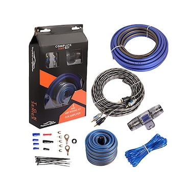 TOPSTRONGGEAR 8 Gauge Complete Amp Kit True 8 AWG Amplifier Subwoofer Installation Wiring Wire Install Cables.