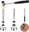 Qfun 120 Set Snap Fasteners Kit for Leather 12mm Metal Button Snaps Press Studs with 4 Setter Tools, 1 Hammer, 4 Color Leather Snaps for Clothes, Jackets, Jeans Wears, Bracelets, Bags.