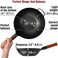 YOSUKATA Carbon Steel Wok Pan &ndash; 11,8 &ldquo; Woks and Stir Fry Pans - Chinese Wok with Flat Bottom Pow Wok - Traditional Chinese Japanese Woks - Black Wok For Flat Stoves Induction Gas Stovetops.