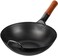 YOSUKATA Carbon Steel Wok Pan &ndash; 11,8 &ldquo; Woks and Stir Fry Pans - Chinese Wok with Flat Bottom Pow Wok - Traditional Chinese Japanese Woks - Black Wok For Flat Stoves Induction Gas Stovetops.