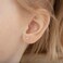 In Season Jewelry 925 Sterling Silver Kids 2mm-5mm Clear Cubic Zirconia Round Stud Solitaire Screw Back Earrings for BabiesToddlers - Baby Girl Earrings with Safety Screw Backs for Infant and Toddler