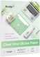 KOALA PAPER 95% Clear Sticker for Inkjet Printer - Waterproof Clear Printable Vinyl Sticker - 8. 5x11 Inch 15 Sheets Transparent Glossy Sticker for DIY Personalized Stickers, Labels, Decals.